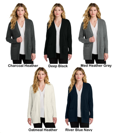 Embroidered Open Front Cardigan Sweater, Sweater with Monogram, Warm Custom Logo Jacket, Mom Gift, Monogrammed Gift, Womens Jacket