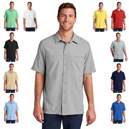 Monogrammed Fishing Shirt, Embroidered Button Down Shirt, Boating Yacht Shirt, Lightweight, Moisture Wicking Shirt, Dad Fisherman Gift