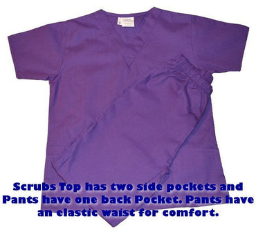 Purple Kids Scrubs for little Doctors and Nurses, Halloween Doctor Costume, Veterinarian, Scientist, Dentist, Personalized Monogram