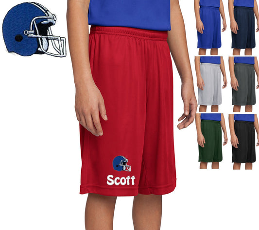 Personalized Kids Football Shorts, Embroidered Monogrammed Name, PE Shorts Uniform, School Shorts, Polyester, Custom Shorts, School Name
