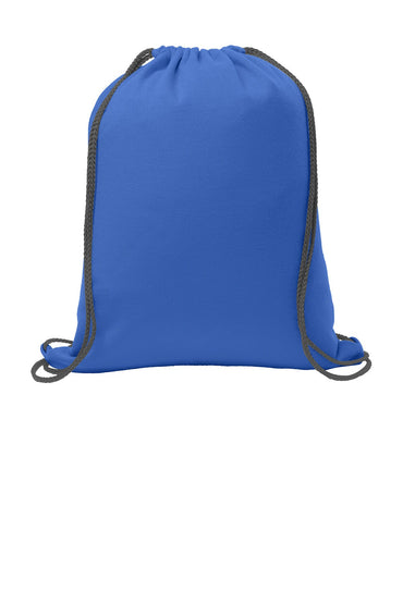 Personalized Royal Blue Cinch Pack, Sweatshirt Fleece, Drawstring Gym School PE Backpack, Embroidered Monogrammed Custom Name, School Gift