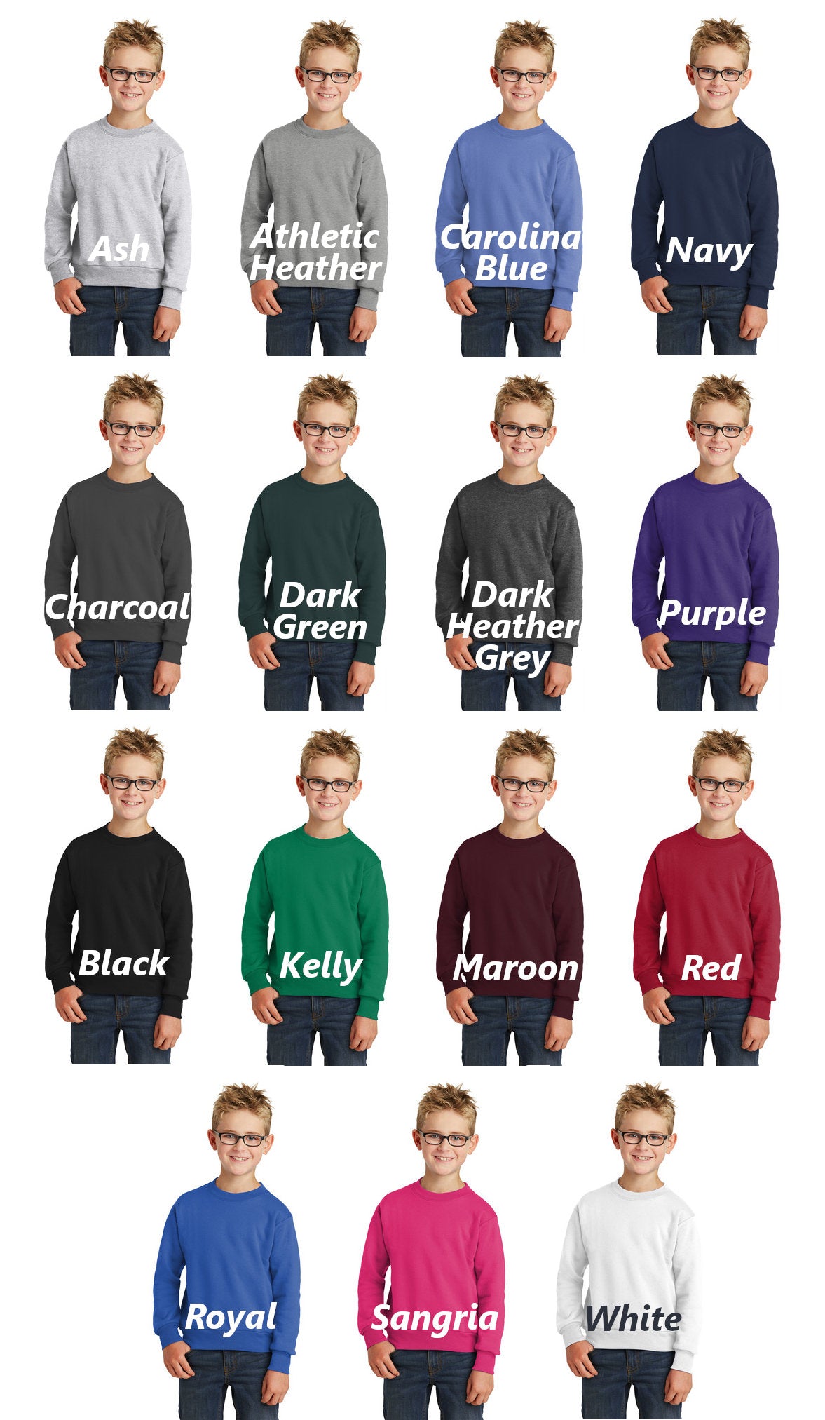 Personalized Kids Baseball Sweatshirt Embroidered Name Unisex Girl or Boy Gift with Monogrammed Name Sports Gift Crewneck Sweater