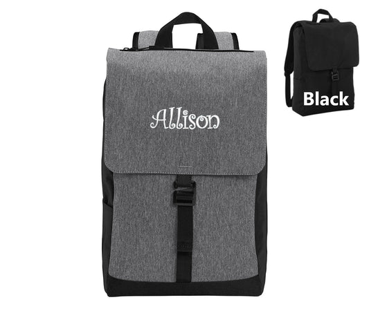 Personalized Rucksack Backpack, Embroidered Monogrammed Custom Name, College Gift, Student Gift, Custom Backpack, Retro Backpack