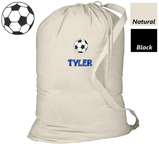 Personalized Soccer Laundry Bag, Summer Camp Bag, College Dorm Laundry Bag, School Laundry Bag, Embroidered Monogrammed with Name