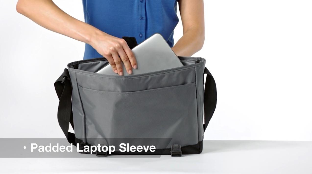 Personalized Briefcase Messenger Embroidered with Your Name, Perfect Student Mom Dad Gift, Durable Two Tone Padded Laptop Computer Bag