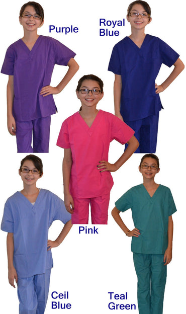 Kids Scrubs with I Love Science Embroidery Design
