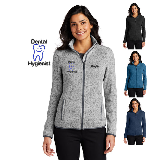 Personalized Dental Hygienist Jacket Sweater, Dentist Custom Embroidered Text or Name, Doctor Jacket, Dentist, Medical Apparel