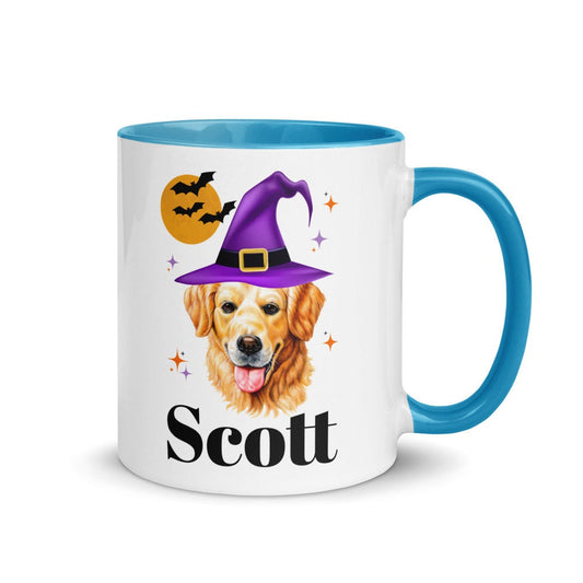 Golden Retriever Halloween Mug, Personalized Coffee Mug, Cute Dog Mug, Cute Golden Retriever Mug, Golden Retriever Gift, Golden Mom, Golden