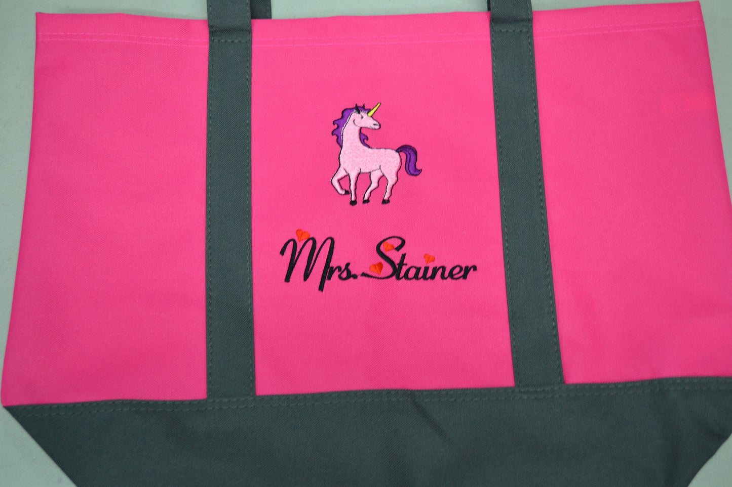 Personalized Unicorn Tote Bag, Embroidered Name, Perfect Kids Mom Gift, Bridesmaid Gift, Grocery Bag, Wedding Tote, Bridal Party