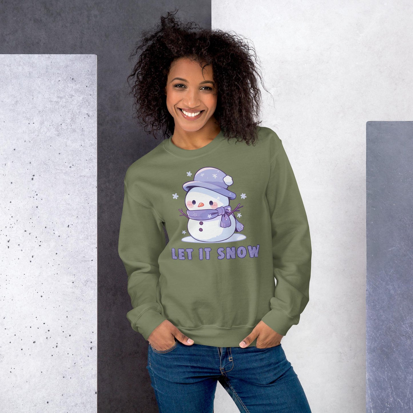 Christmas Snowman Sweatshirt, Let it Snow Xmas Sweater, Christmas Season Gifts, Christmas Gift, Xmas Sweatshirt, Christmas Mom Gift