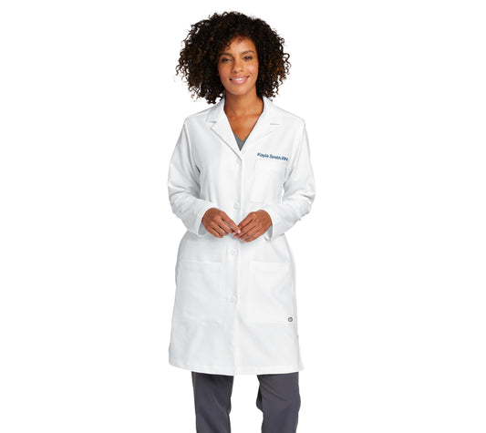 Personalized Womens Lab Coat with Custom Embroidered Text or Name, Doctor, Nurse, Veterinarian, Hospital, Jacket, Medical Apparel