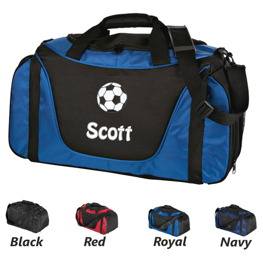 Personalized Soccer Duffel Bag, Athletic Bag, Embroidered Soccer, PE Gym Bag, School Bag, Monogrammed, Sports Student Gift