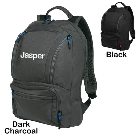 Personalized Laptop Backpack, Embroidered Monogrammed Name, Comfortable Padded Straps, College Gift, Student Gift, Custom Computer Backpack