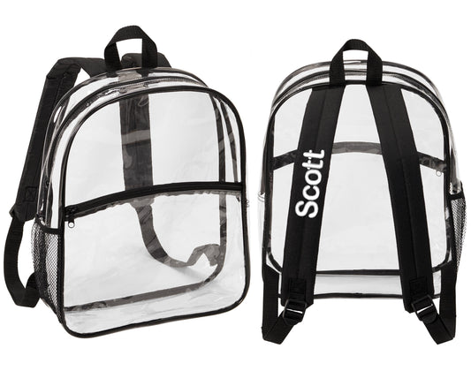 Personalized Clear Backpack, Transparent Backpack Book Bag, Stadium, Airport Backpack, Kids School Student Gift, Low Price Inexpensive