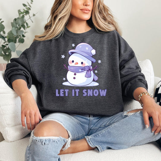 Christmas Snowman Sweatshirt, Let it Snow Xmas Sweater, Christmas Season Gifts, Christmas Gift, Xmas Sweatshirt, Christmas Mom Gift