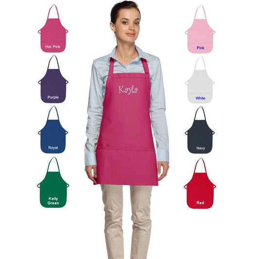 Personalized Apron, Embroidered Name, Custom Apron, Quality Apron, Monogrammed Cooking Gift, Mom Gift, Apron with Name, Mothers Day Gift