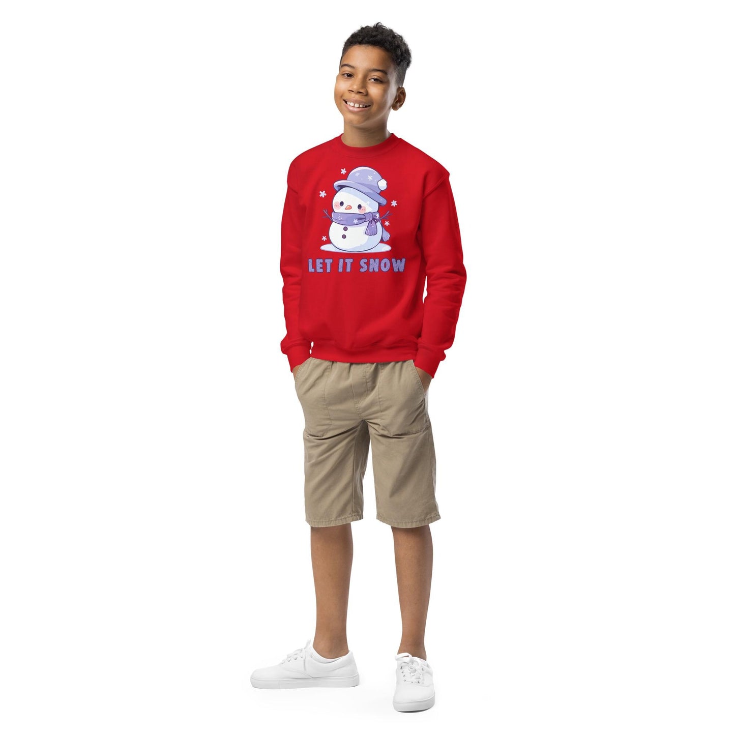 Kids Christmas Snowman Sweatshirt, Let it Snow Xmas Sweater, Christmas Season Gifts, Christmas Gift, Xmas Sweatshirt, Christmas Kids Gift
