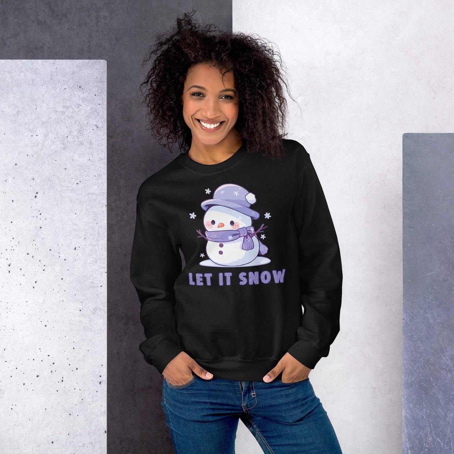 Christmas Snowman Sweatshirt, Let it Snow Xmas Sweater, Christmas Season Gifts, Christmas Gift, Xmas Sweatshirt, Christmas Mom Gift