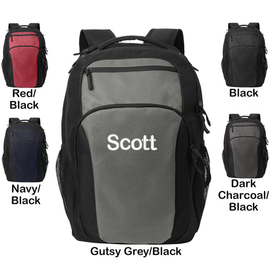 Personalized Backpack, Embroidered Monogrammed Name, Side Pockets, College Gift, Student Gift, Custom Sports Workout Backpack