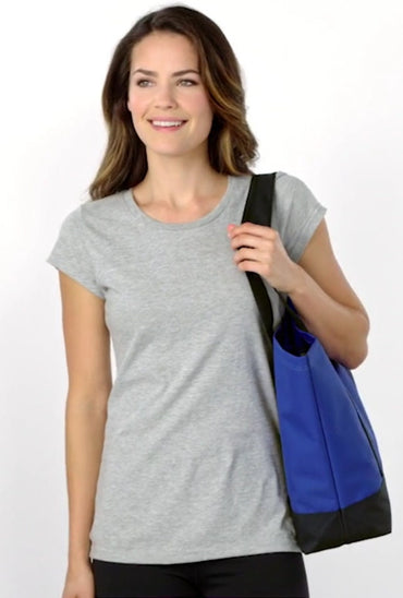 Personalized Blue Art Class Tote Bag Embroidered Crayons School with Name of Your Choice