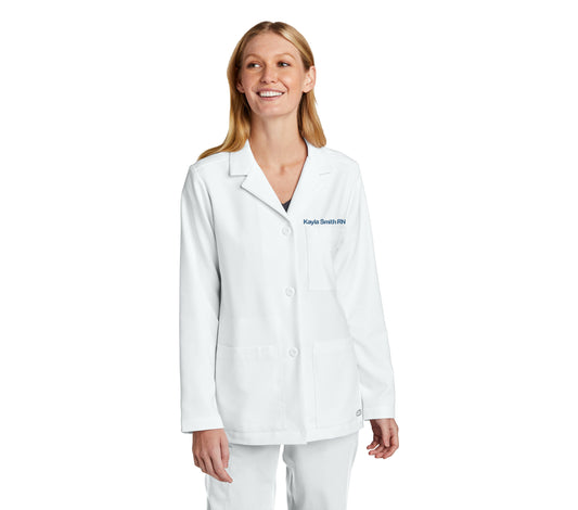Personalized Womens Consultation Lab Coat with Custom Embroidered Name, Student Doctor Coat, Nurse, Veterinarian, Hospital, Jacket, Medical