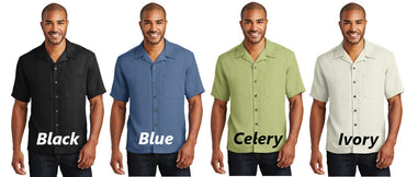 Personalized Mens Dress Shirt, Camp Shirt, No Tuck, Business Shirt, Custom Name, Short Sleeve, Button Down, Solid Color, Pocket Shirt