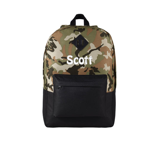 Personalized Kids Camouflage Backpack, Embroidered Monogrammed Name, Kids School Gift, Kids Gift, Custom Military Backpack, Retro Backpack