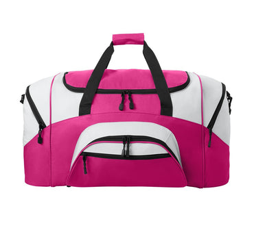 Personalized Womens Large Pink Duffel Bag, Duffle Gym Bag, School PE, Quality Bag, Workout, Sports, Athlete Gift, Embroidered Name or Text