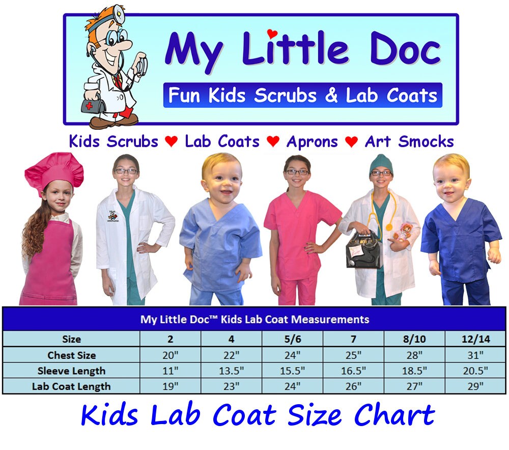 Kids Slime Lab Coat with Embroidery Design