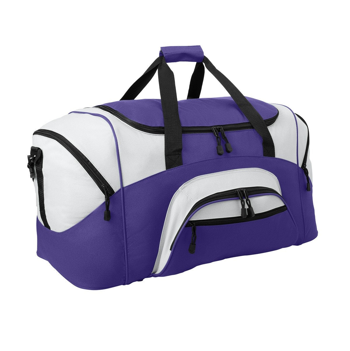 Personalized Womens Large Purple Duffel Bag, Duffle Gym Bag, School PE, Quality Bag, Workout, Sports, Athlete Gift, Embroidered Name or Text