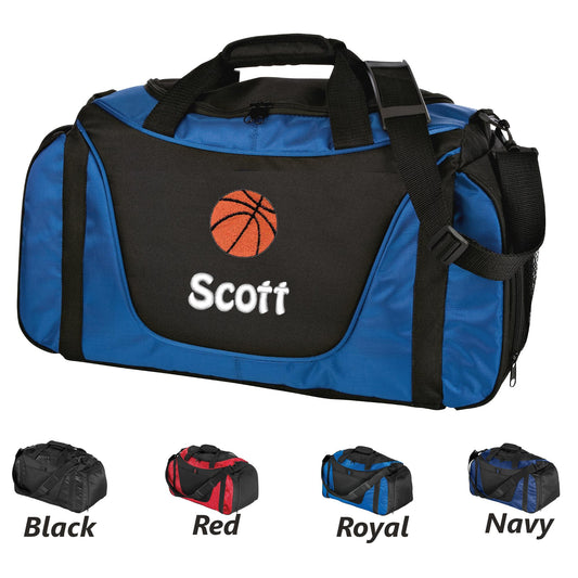 Personalized Basketball Duffel Bag, Athletic Bag, Embroidered Basketball, PE Gym Bag, School Bag, Monogrammed, Sports Student Gift