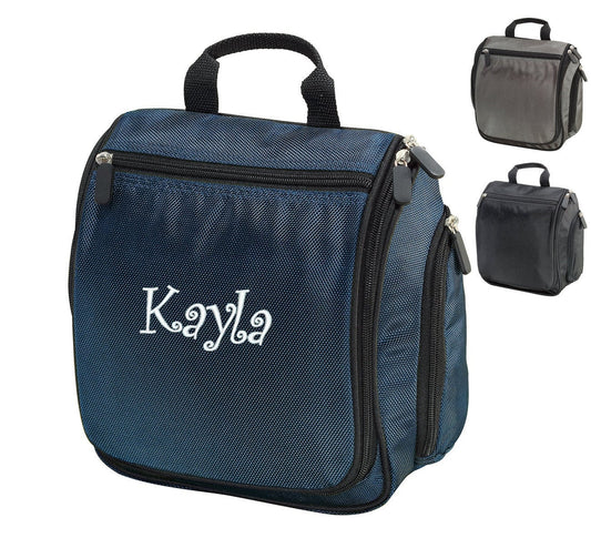 Personalized Toiletry Bag, Makeup Bag, Bathroom Bag, Hanging Travel Bag, Bridesmaid Gift, Groomsman Gift, Wife Gift, Embroidered with Name