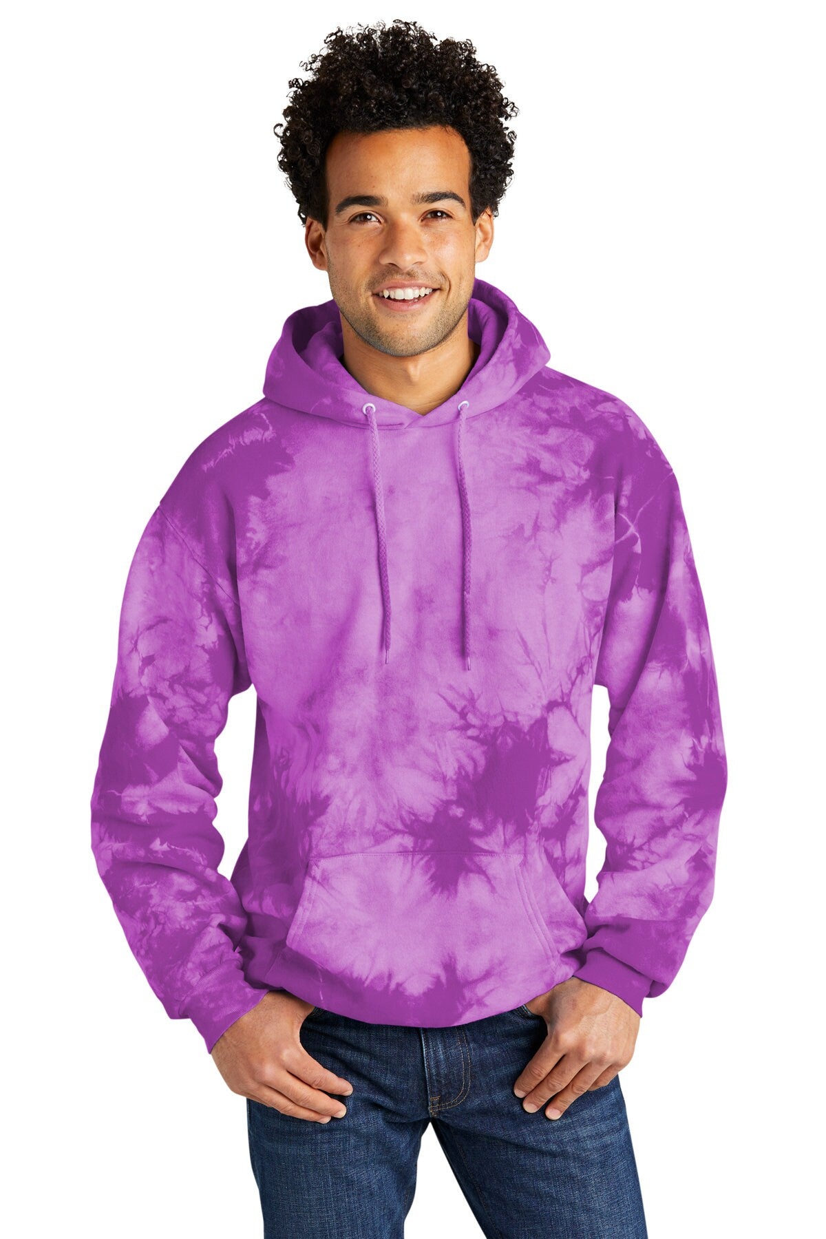 Tie Dye Sweatshirt Hoodie with Let Me Overthink This Design, Crystal Pattern, Cotton Polyester Fleece, Dad Gift, Mom Gift, Unisex Women