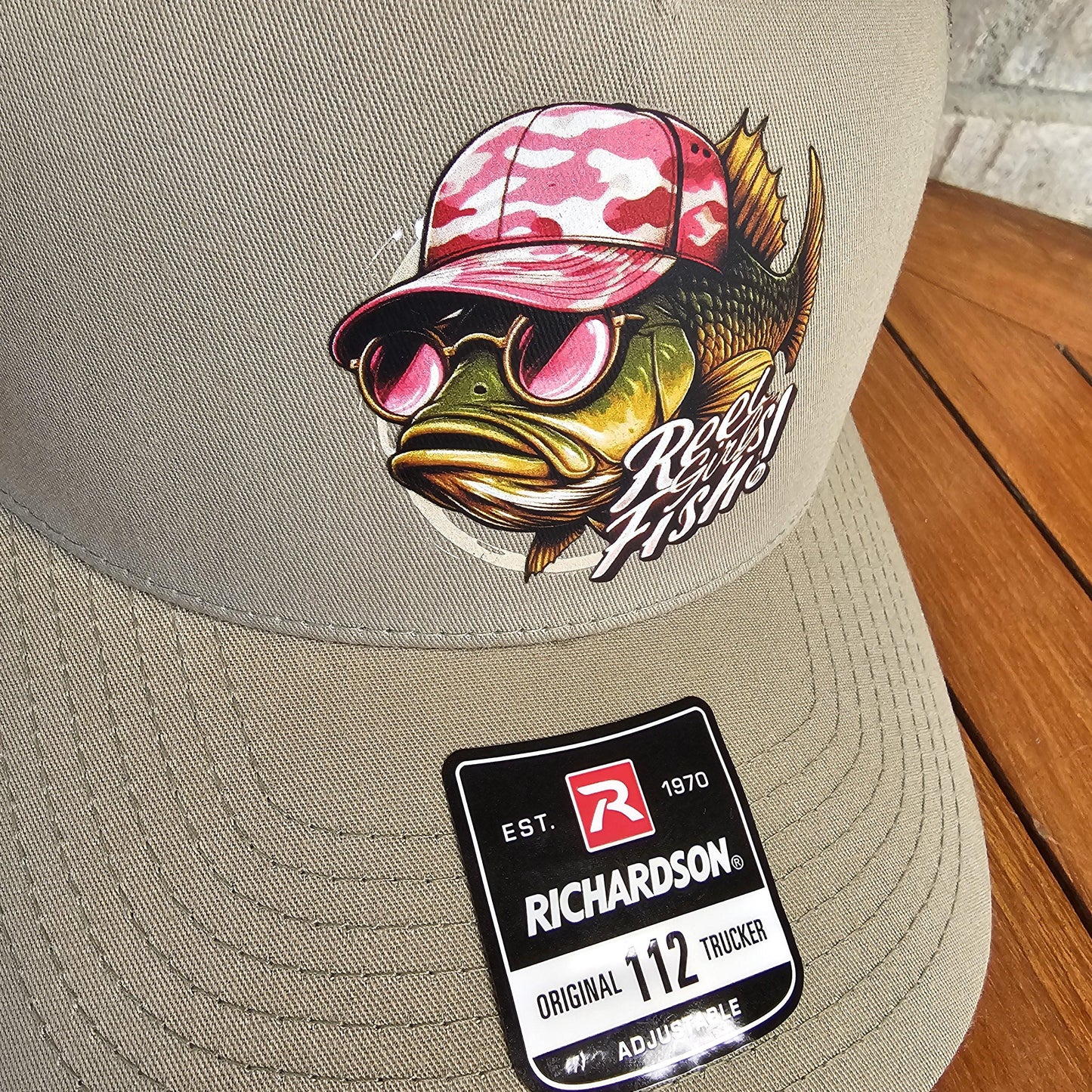 Girls Bass Trucker Hat, Reel Girls Fish Fishing Hat Design, Richardson 112, Funny Dad Gift Husband Gift, Sportsman Gift, Printed Hat