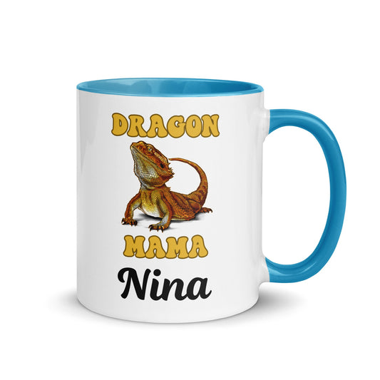 Bearded Dragon Mama Mug, Personalized Coffee Mug, Cute Reptile Mug, Cute Bearded Dragon Mug, Bearded Dragon Gift, Dragon Mom