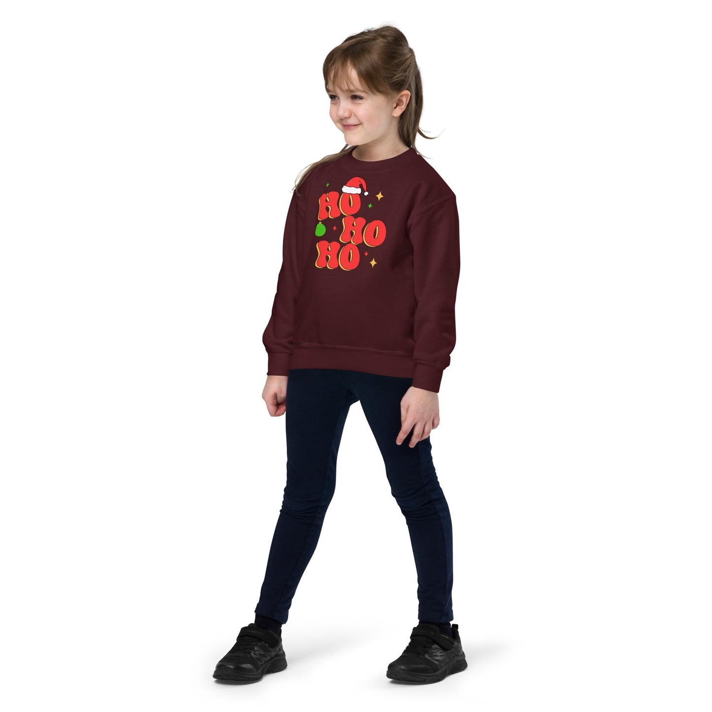 Kids Retro Christmas Sweatshirt, Ho Ho Ho Santa Sweater, Christmas Season Gifts, Christmas Gift Kids, Xmas Sweatshirt, Christmas Kids Gift