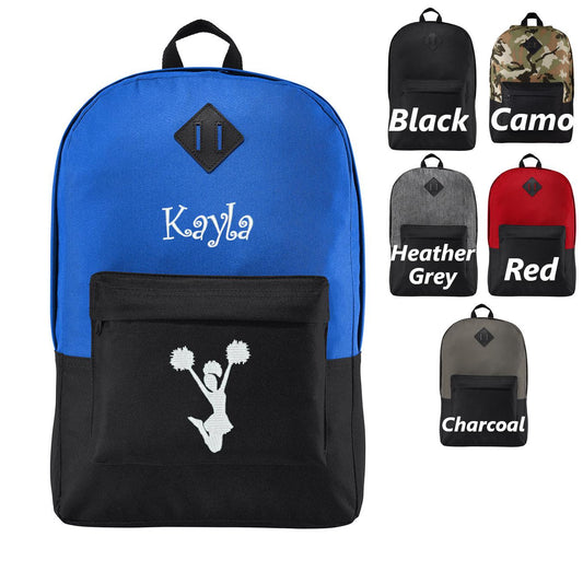 Personalized Kids Cheerleader Backpack, Cheer Bag, Embroidered Monogrammed Custom Name, Kids School Gift, Kids Gift, Custom Backpack, Retro