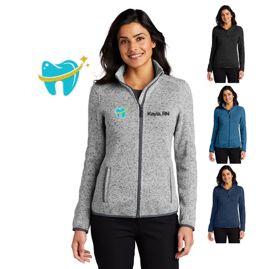 Personalized Dentist Jacket Sweater, with Tooth Design, Custom Embroidered Text or Name, Doctor Jacket, Dentist, Medical Apparel