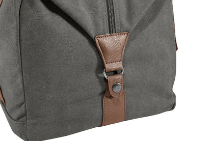 Monogrammed Grey Duffel Bag, Gym Bag, Weekend Bag, Groomsmen Gift, School PE, Husband Gift, Embroidered with Name or Text of Your Choice