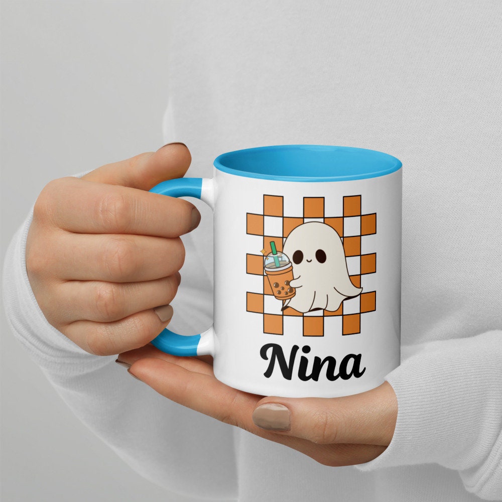 Ghost Halloween Coffee Mug, Custom Halloween Mug, Halloween Mug, Halloween Gift, Gift For Her, Monogrammed Halloween Cup, Ghost Cup