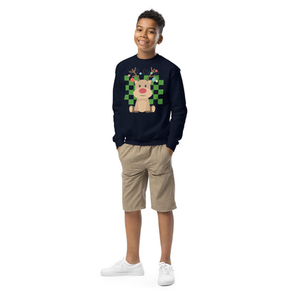 Kids Reindeer Sweatshirt, Christmas Sweater, Custom Christmas Gifts, Christmas Gifts For Kids, Reindeer Sweatshirt, Christmas Kids Gifts
