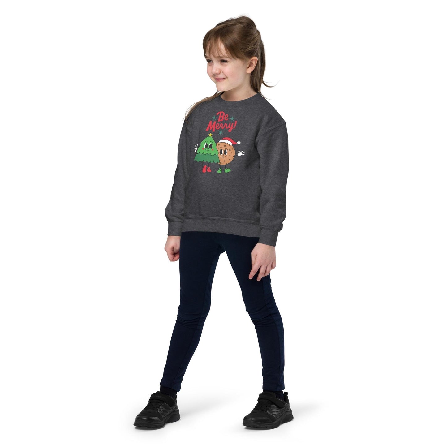 Kids Retro Sweatshirt, Be Merry Christmas Sweater, Christmas Season Gifts, Christmas Gifts For Kids, Xmas Sweatshirt, Christmas Kids Gifts