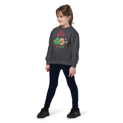 Kids Retro Sweatshirt, Be Merry Christmas Sweater, Christmas Season Gifts, Christmas Gifts For Kids, Xmas Sweatshirt, Christmas Kids Gifts