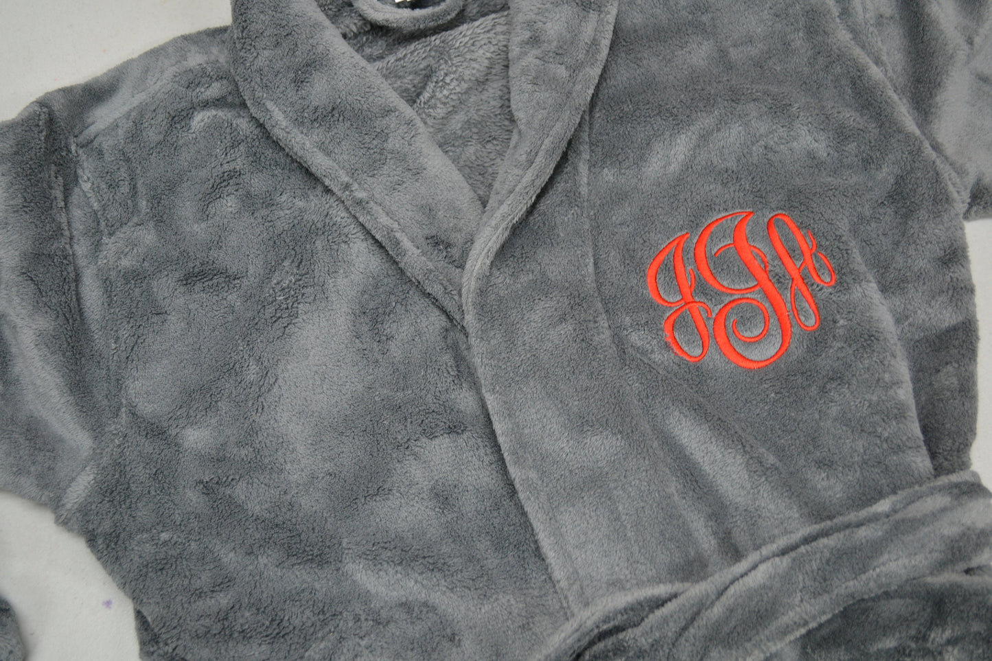 Monogrammed Robe Plush Microfleece Embroidered with Your Initials Housewarming Gift