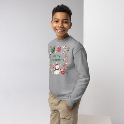 Kids Christmas Snowman Sweatshirt, Toys Xmas Sweater, Christmas Season Merry Gifts, Christmas Gift, Xmas Sweatshirt, Christmas Kids Gift