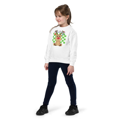 Kids Reindeer Sweatshirt, Christmas Sweater, Custom Christmas Gifts, Christmas Gifts For Kids, Reindeer Sweatshirt, Christmas Kids Gifts