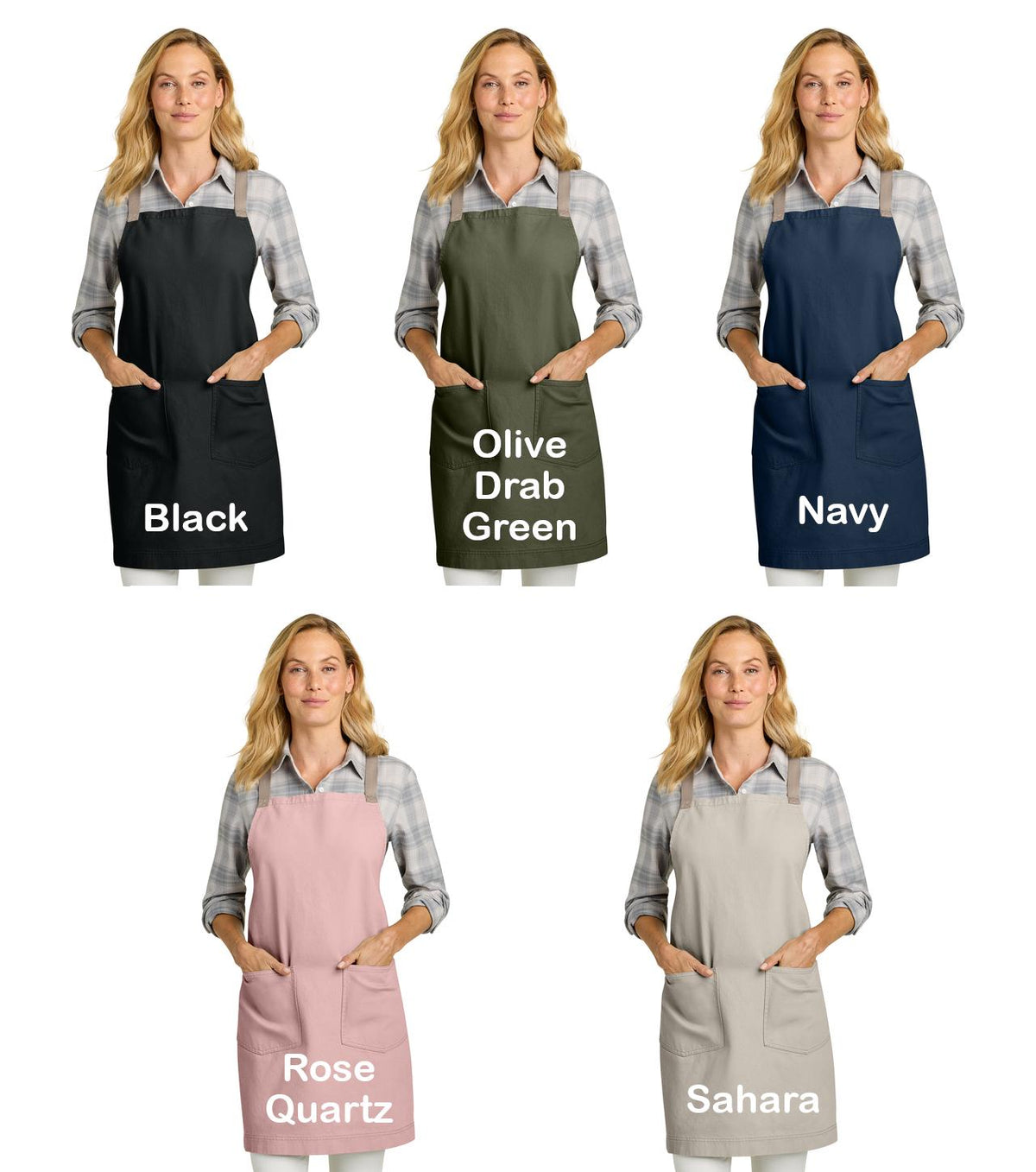 Personalized Crossback Apron Heavy Cotton Twill Bib, Large Pockets, Custom Womens Apron, Kitchen Baking, Crafts