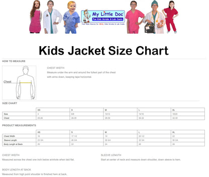 Personalized Kids Nurse Jacket, RN Design, Embroidered Name, Child Coat, Medical Apparel for Children, Pretend Doctor, Warm Soft Shell