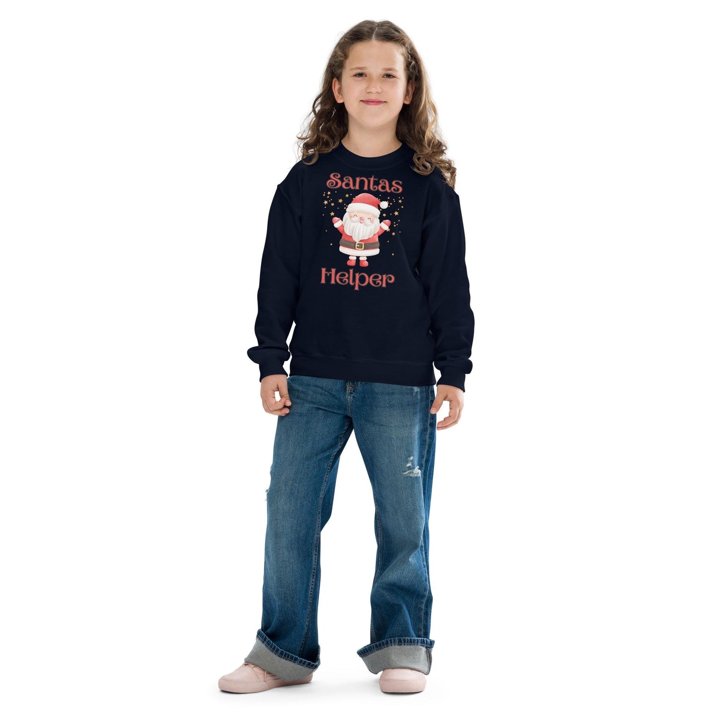 Kids Christmas Santas Helper Sweatshirt, Santa Xmas Sweater, Christmas Season Gifts, Christmas Gift, Xmas Sweatshirt, Christmas Kids Gift