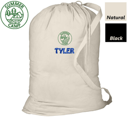 Personalized Summer Camp Laundry Bag, Summer Camp Bag, College Dorm Laundry Bag, School Laundry Bag, Embroidered Monogrammed with Name